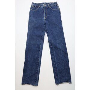 Vintage 70s 80s Streetwear Womens 28 Faded Straight Leg Denim Jeans Blue Cotton